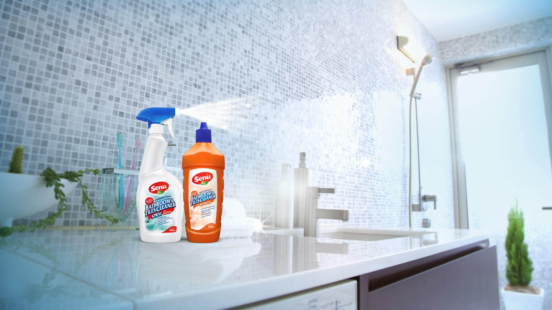 Senu Bathroom & Tiles Cleaner with Bleach 500 ML (Pack of 2) Floral Price  in India - Buy Senu Bathroom & Tiles Cleaner with Bleach 500 ML (Pack of 2)  Floral online at